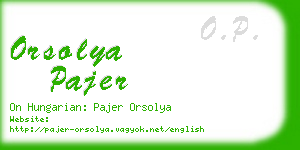 orsolya pajer business card